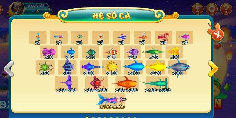 Cách tính điểm và đổi thưởng khi chơi bắn cá